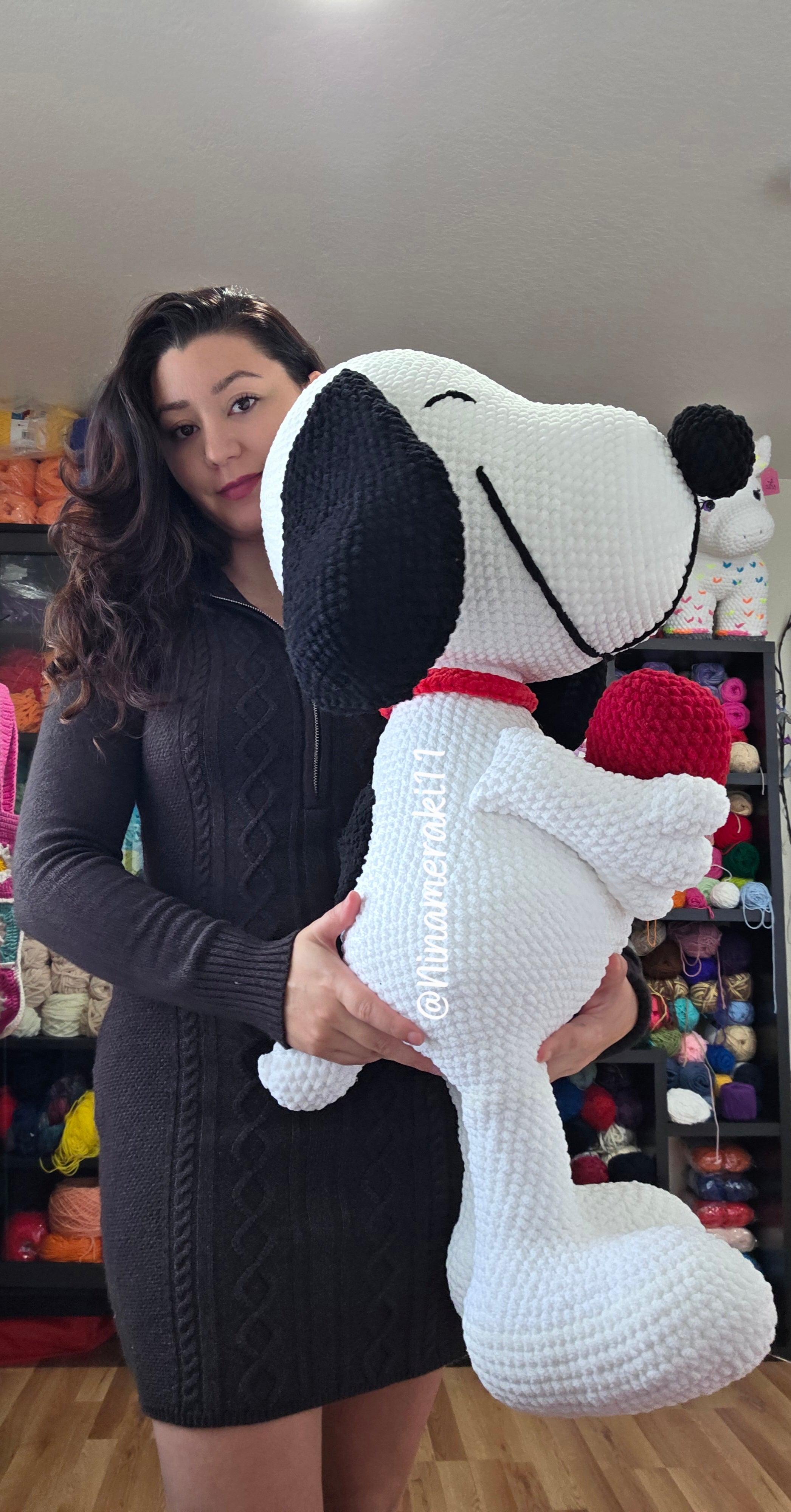 handmade crochet snoopy