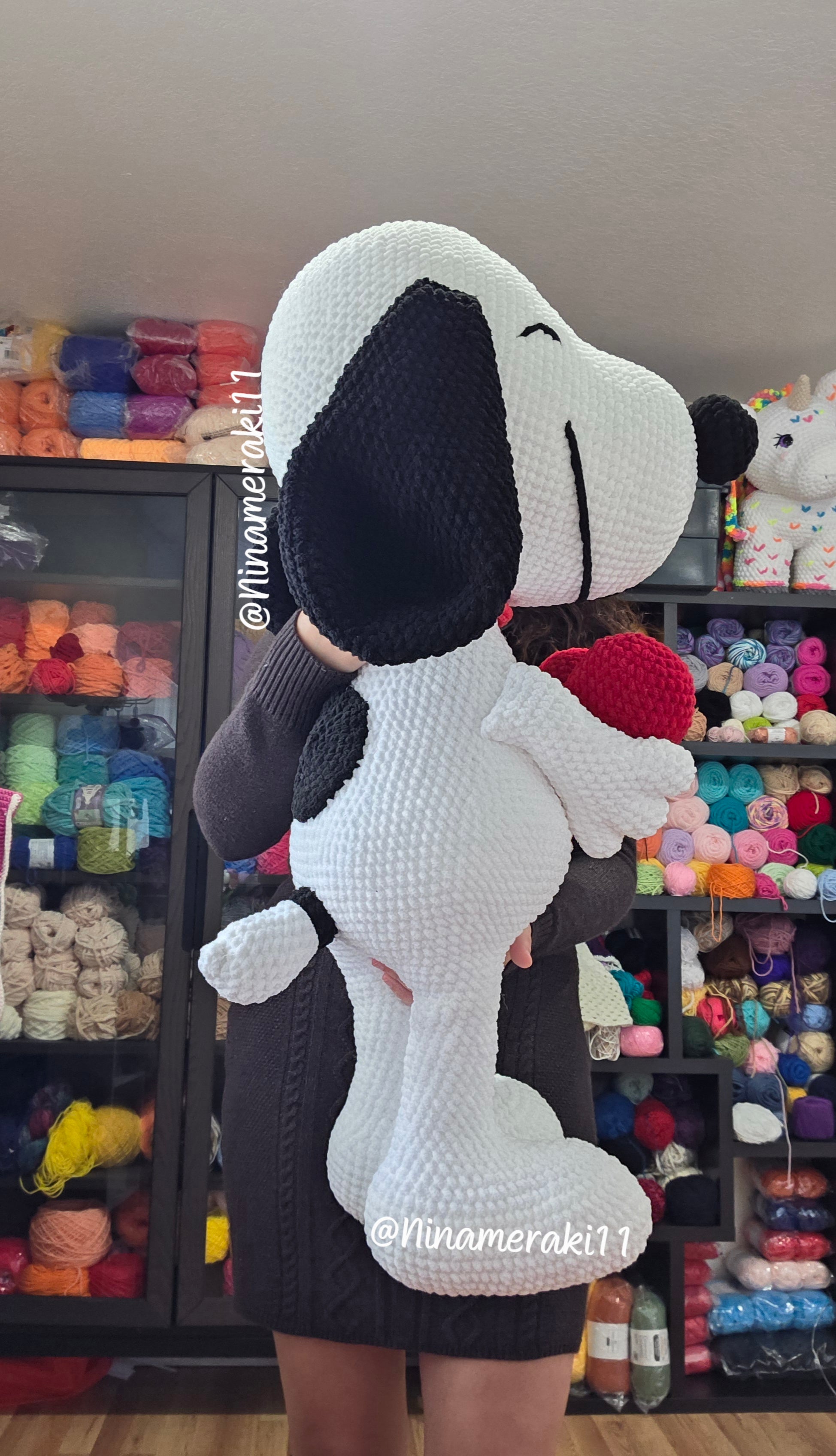 handmade crochet snoopy