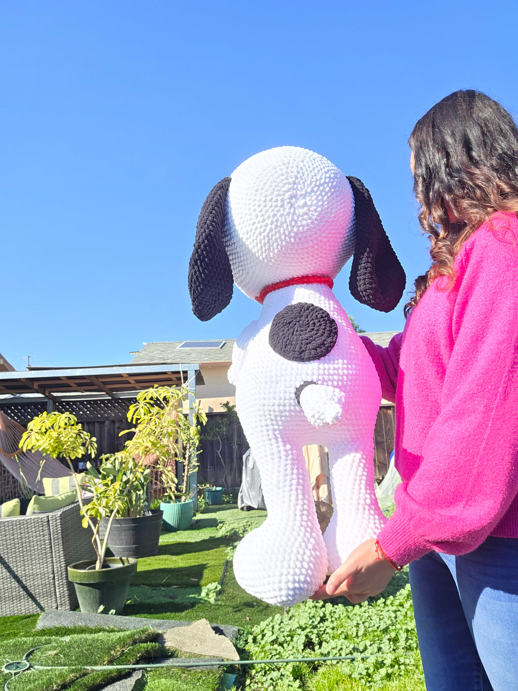 handmade crochet snoopy