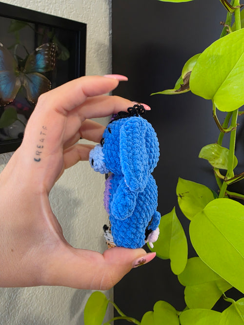 Handmade Crochet Eeyore keychain