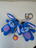 Handmade Crochet Eeyore keychain