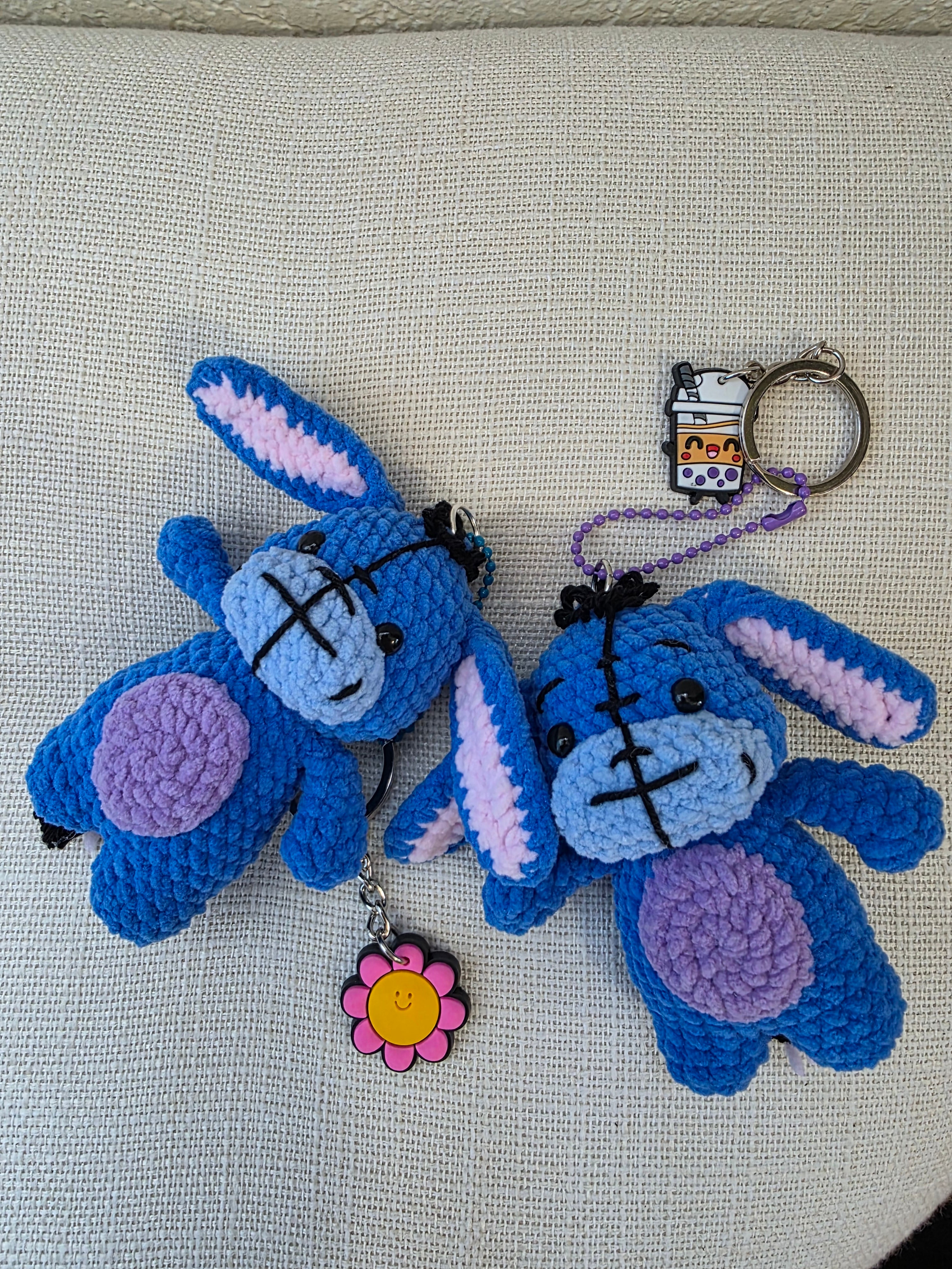 Handmade Crochet Eeyore keychain