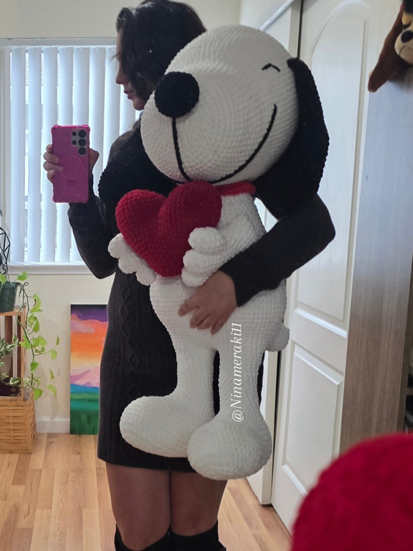 handmade crochet snoopy