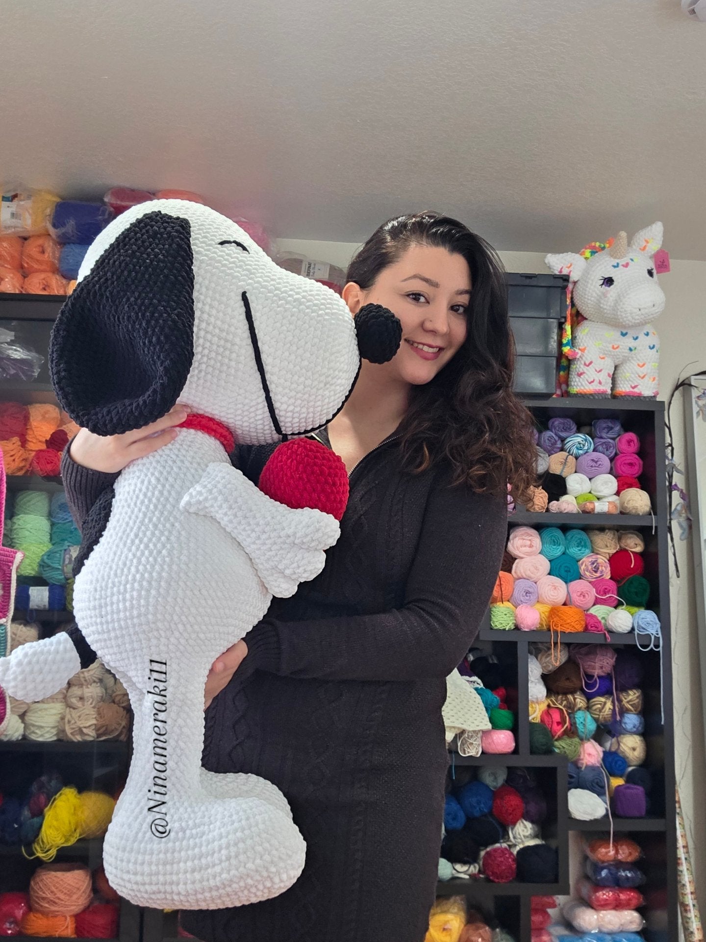 handmade crochet snoopy